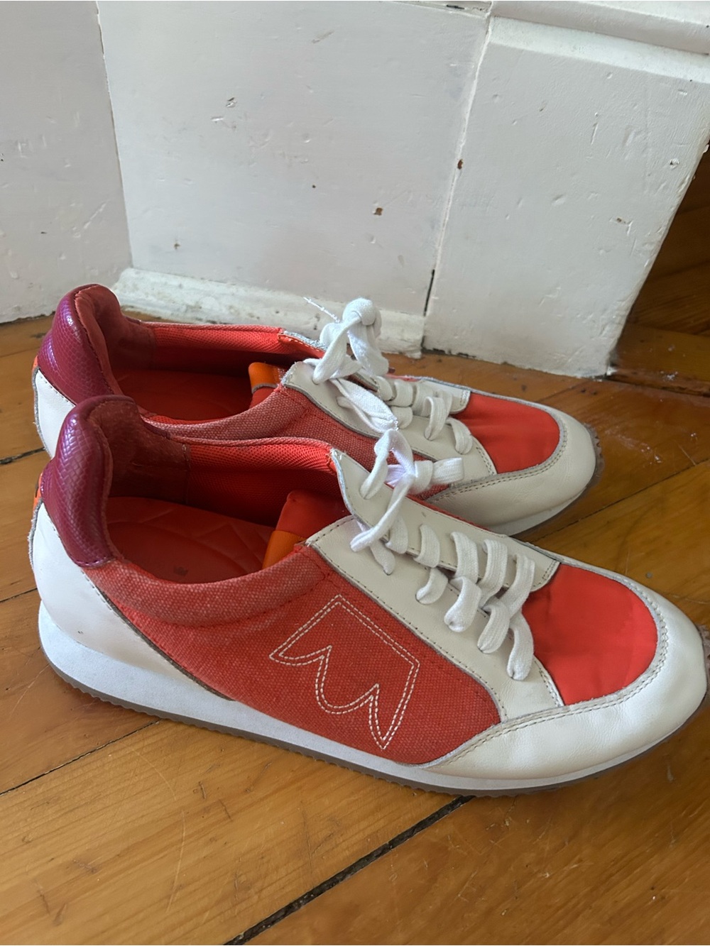 Birdies Roadrunner Women's Sneakers, Orange & Cream Color Size 10 - Picture 2 of 8